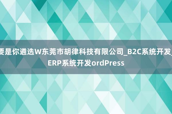 要是你遴选W东莞市胡律科技有限公司_B2C系统开发_ERP系统开发ordPress